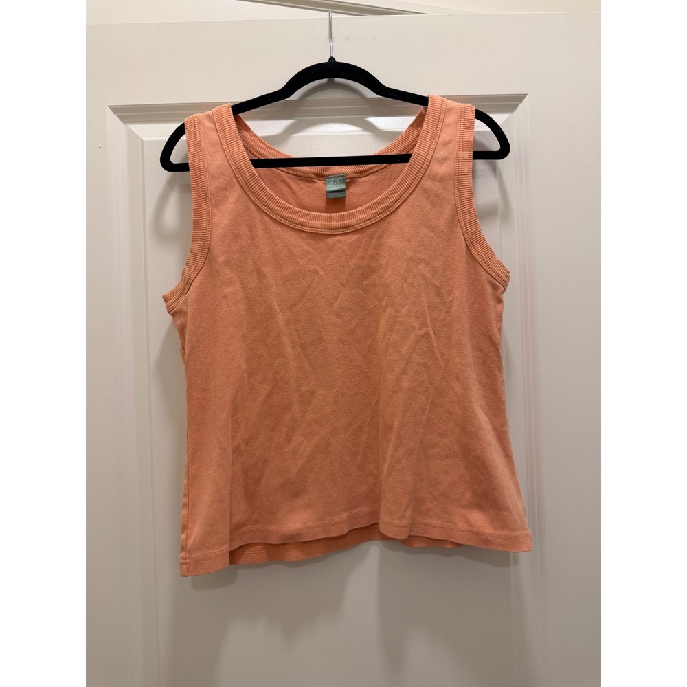 Susquehanna Trail Outfitters STO Peach Orange Cotton Tank Top XL Womens Top